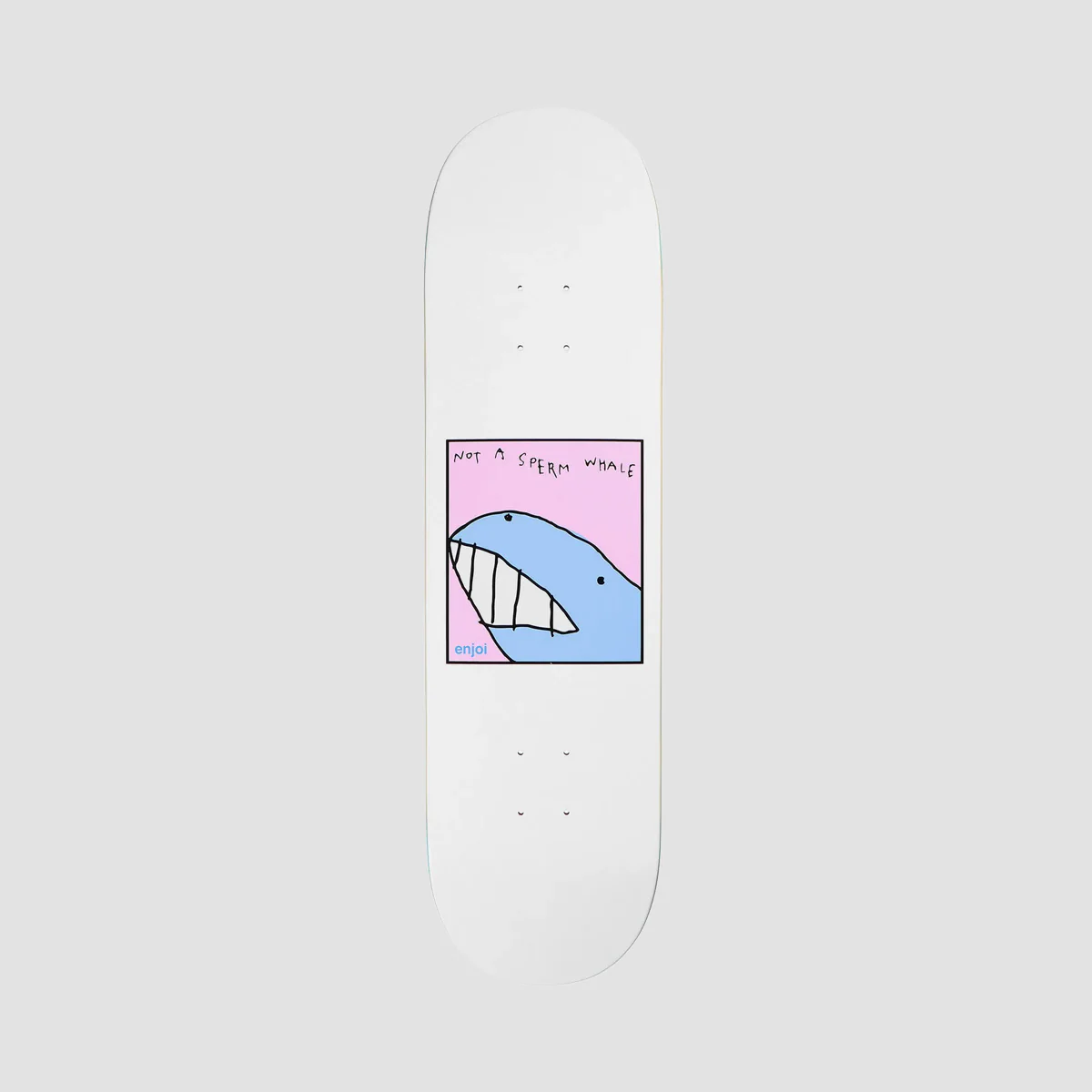 Enjoi Sperm Whale R7 Skateboard Deck White - 8.5"