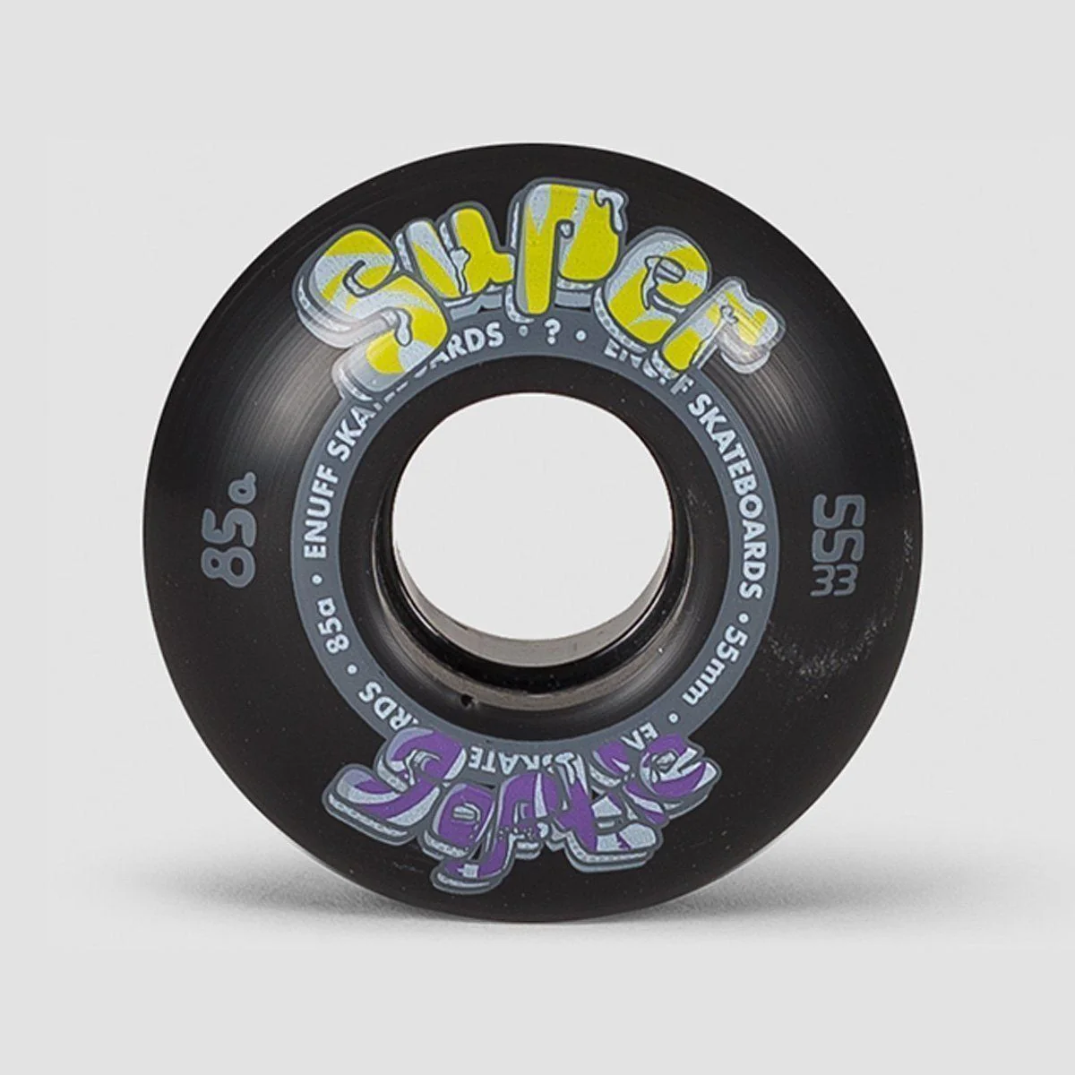 Enuff Super Softie Skateboard Wheels Black 55mm - Image 2