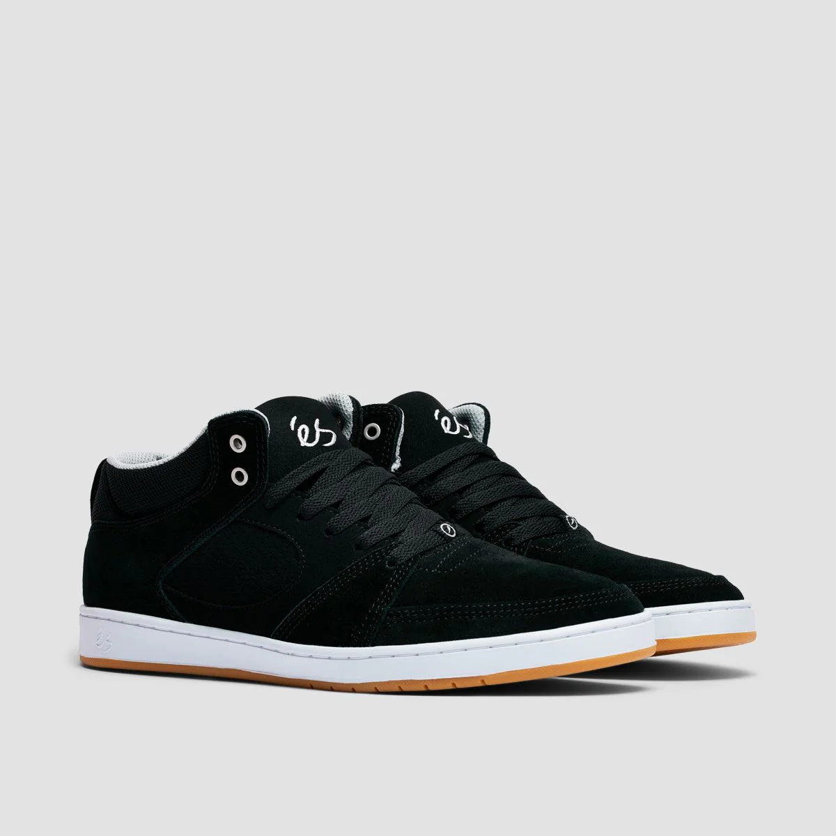 eS Accel Slim Mid Shoes - Black/White/Silver - Image 2