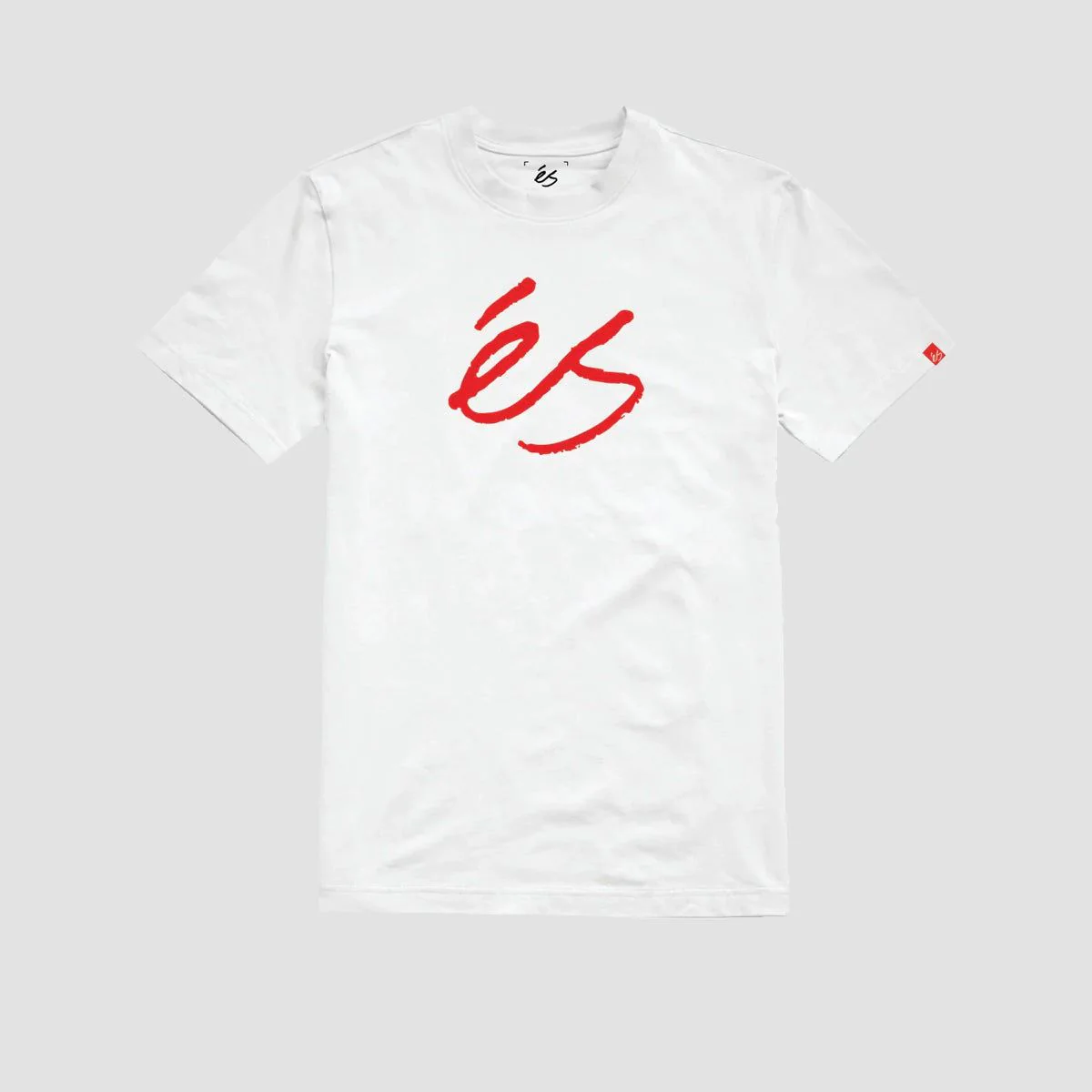 eS Script T-Shirt White/Red