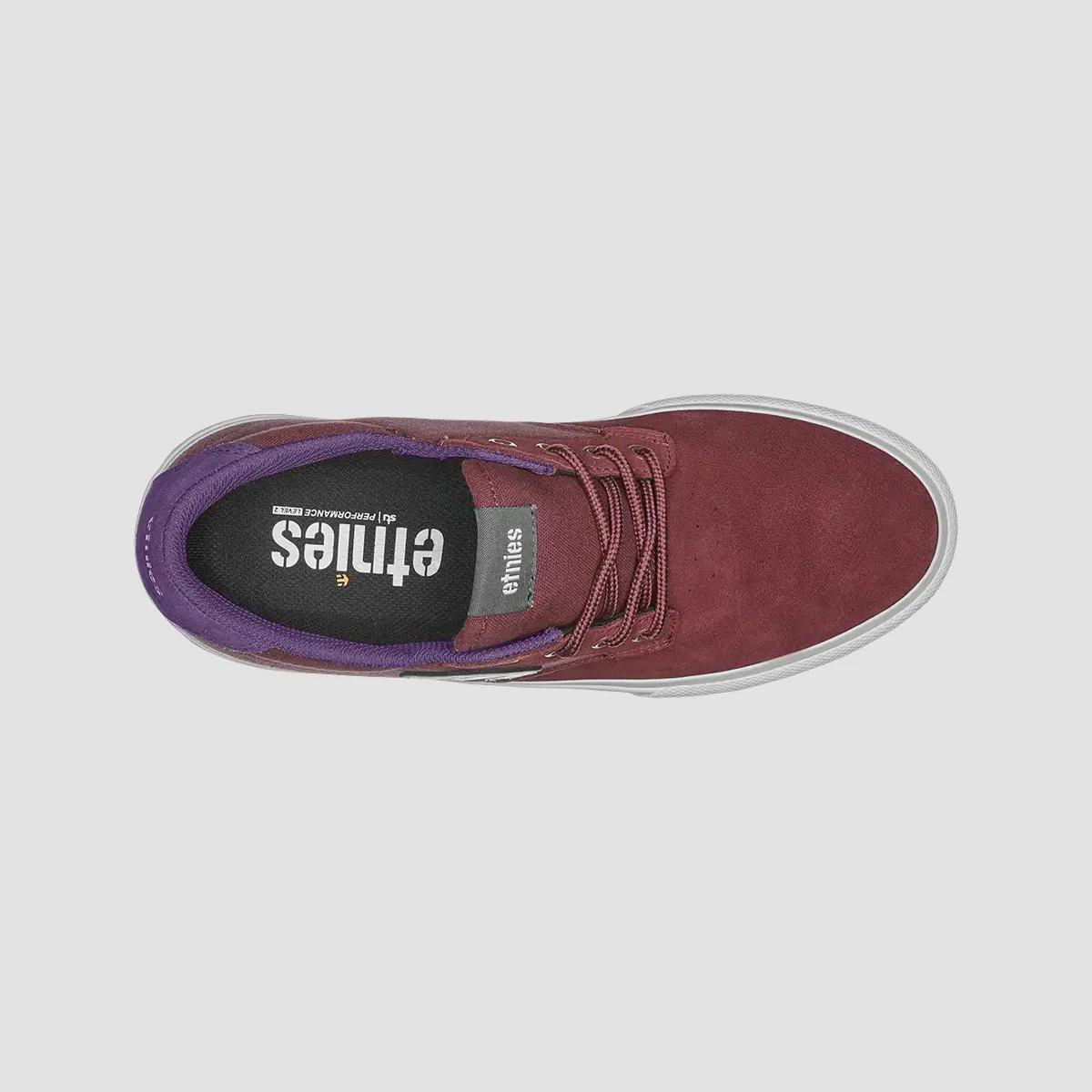 Etnies Barge Plus Shoes - Burgundy - Image 3