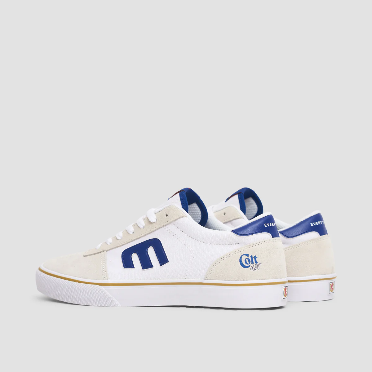 Etnies Calli Vulc X Colt 45 Shoes - White/Navy/Gold - Image 3