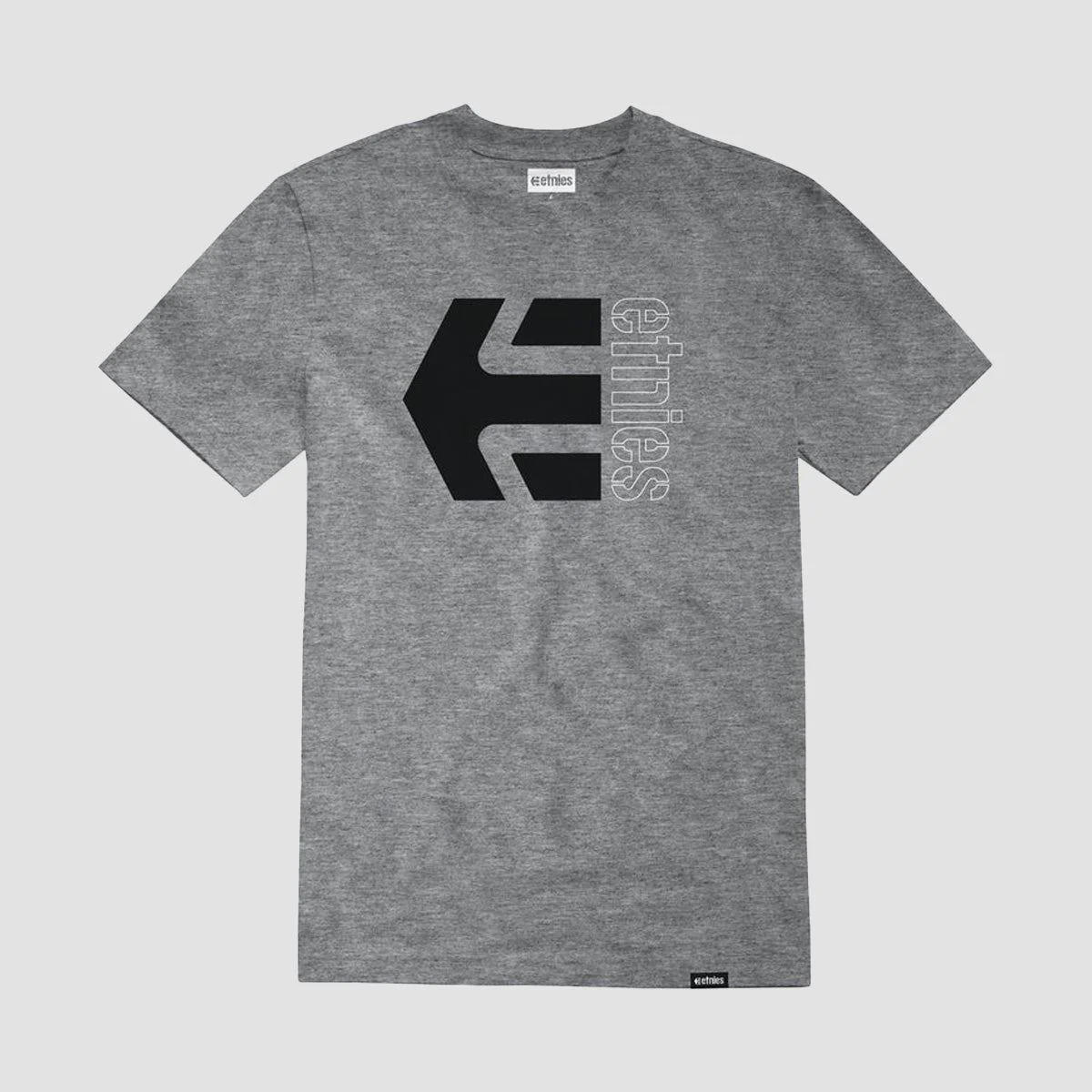 Etnies Corp Combo T-Shirt Grey/Black/White