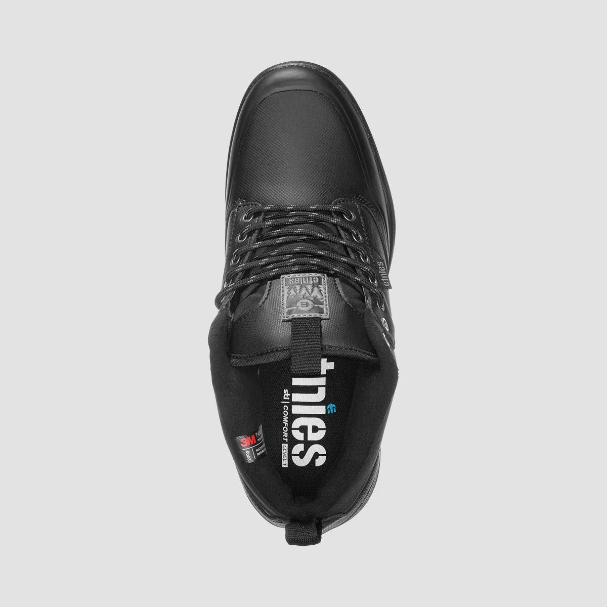 Etnies Jefferson Explorer High Top Shoes - Black/Black/Grey - Image 2
