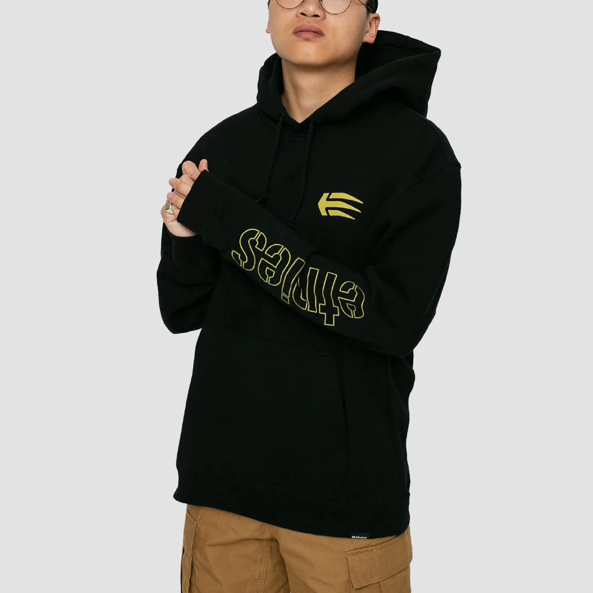 Etnies Joslin Pullover Hoodie Black/Gold - Image 2