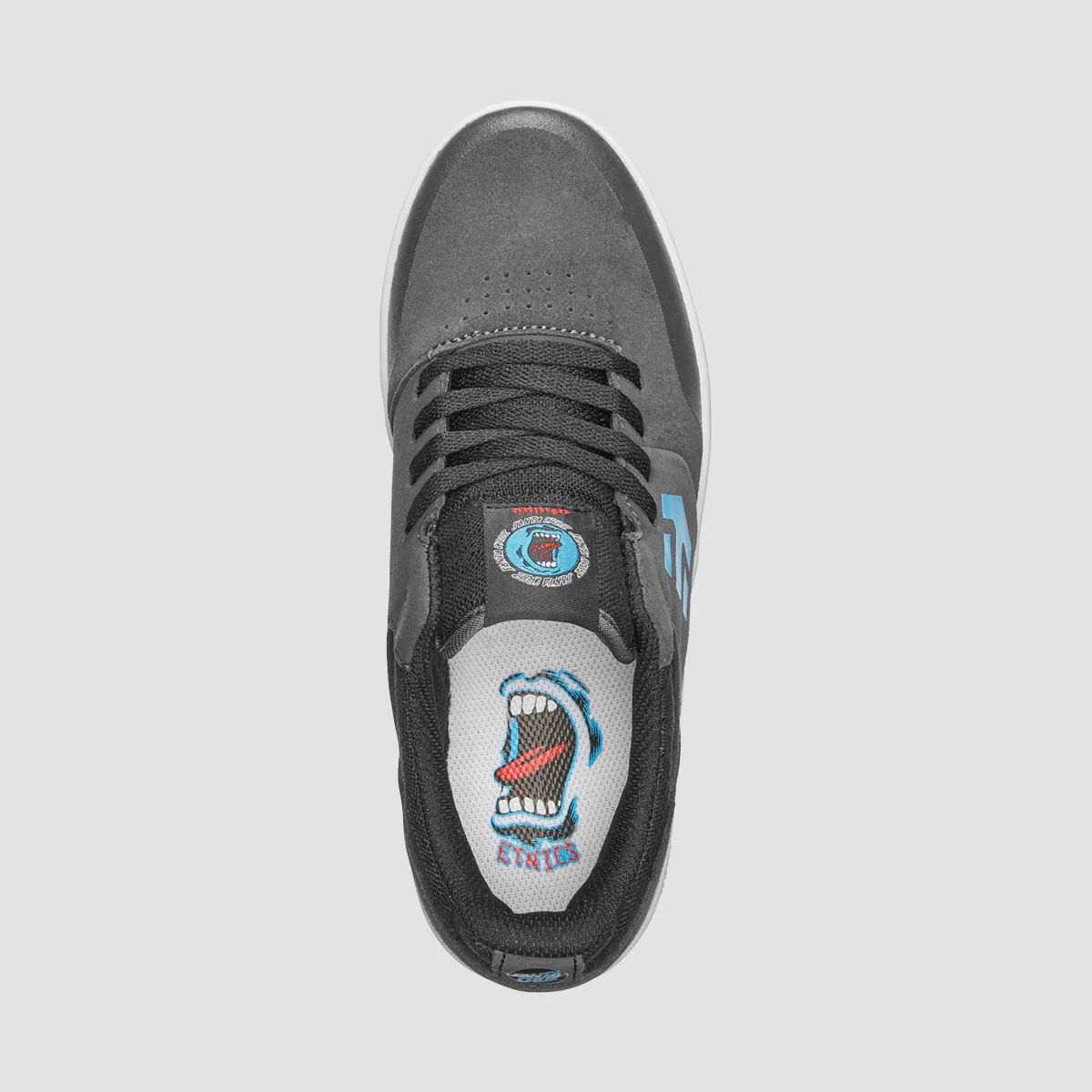 Etnies Marana X Santa Cruz Shoes - Grey/Black/Blue - Kids - Image 3