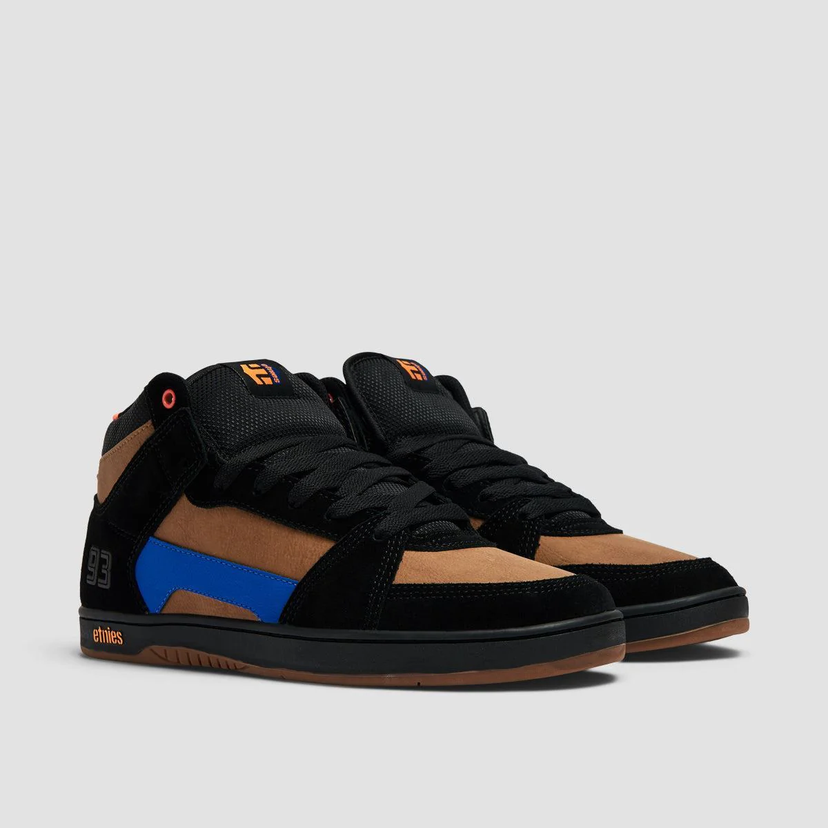 Etnies Mc Rap Hi Shoes - Black/Brown - Image 2