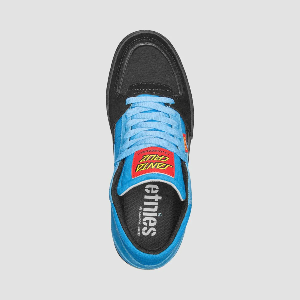 Etnies Screw Vulc X Santa Cruz Mid Top Shoes - Black/Blue/Black - Image 2