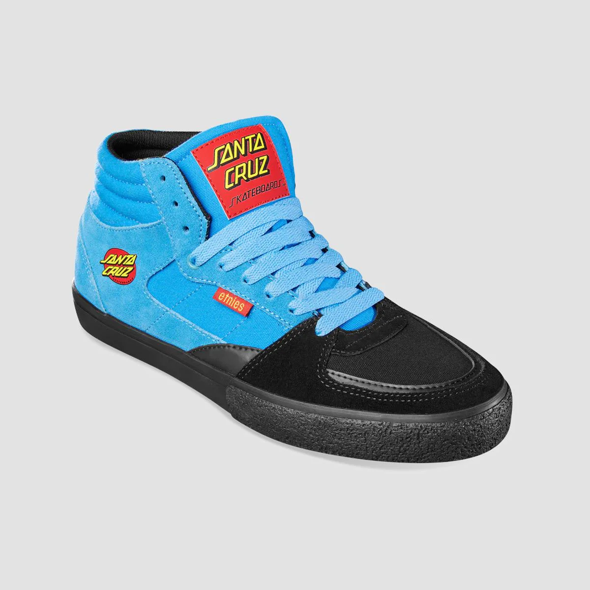 Etnies Screw Vulc X Santa Cruz Mid Top Shoes - Black/Blue/Black - Image 4