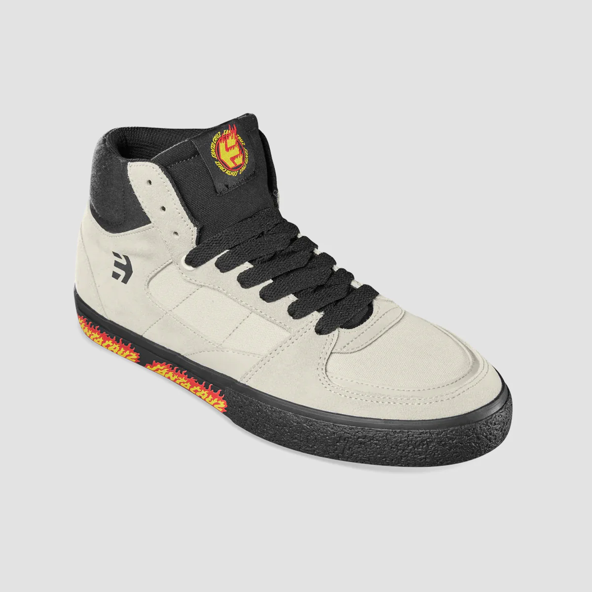 Etnies Screw Vulc X Santa Cruz Mid Top Shoes - White/Black - Image 2