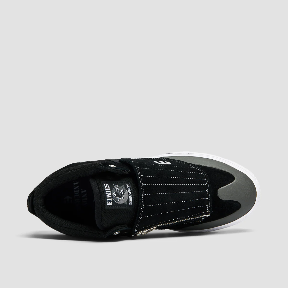 Etnies Windrow Vulc Mid Shoes - Black/White/Silver - Image 4