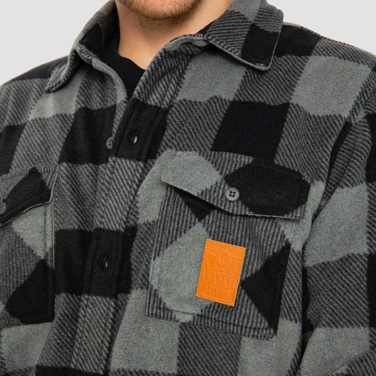 Etnies Woodsman Fleece Shirt Charcoal - Image 3