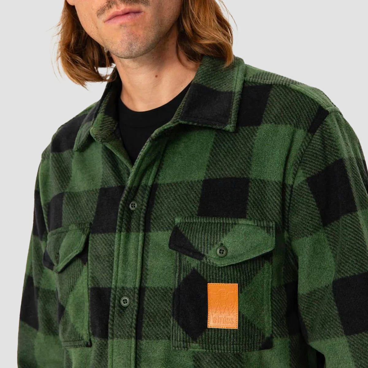 Etnies Woodsman Fleece Shirt Olive - Image 2