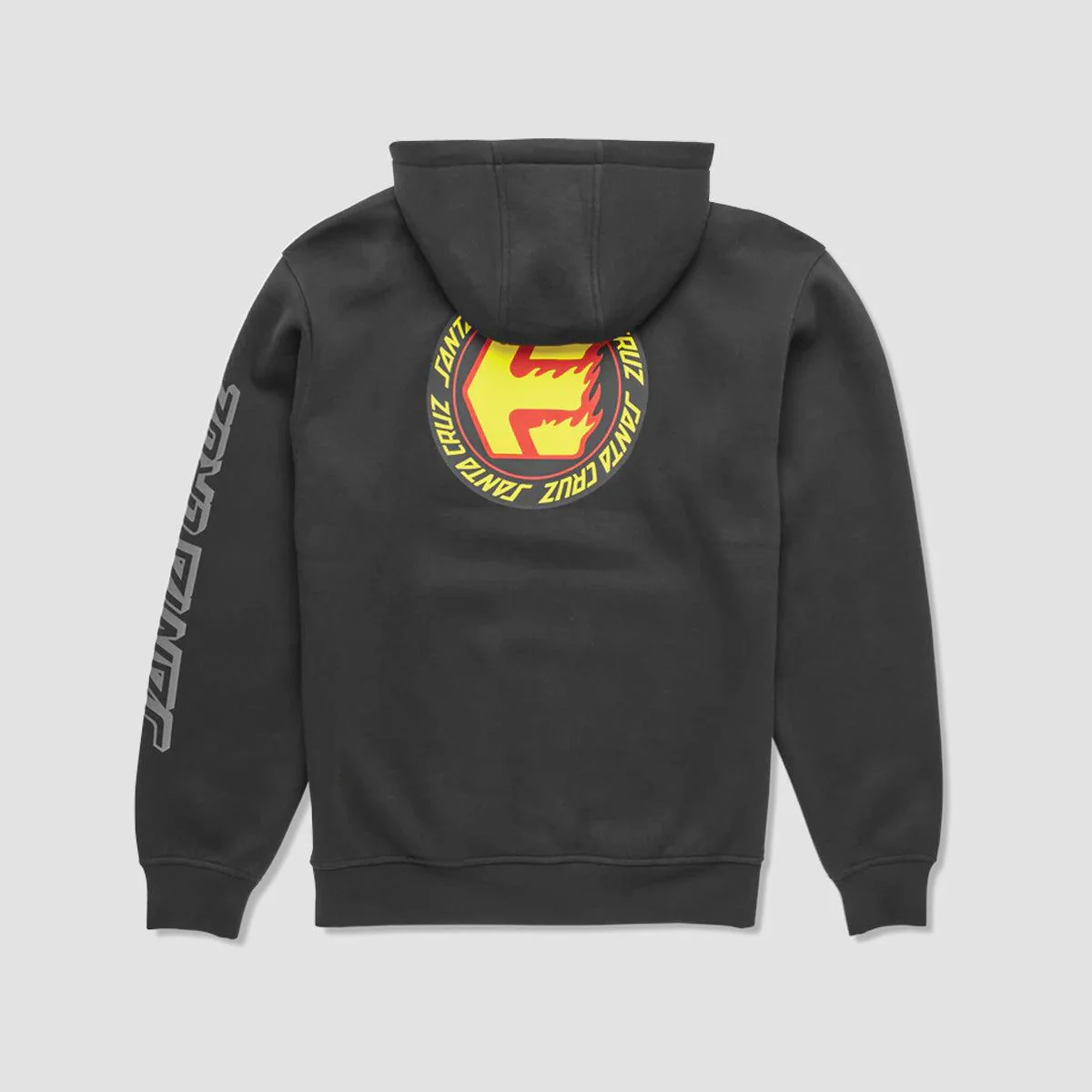 Etnies X Santa Cruz Flame Tech Pullover Hoodie Black - Image 2