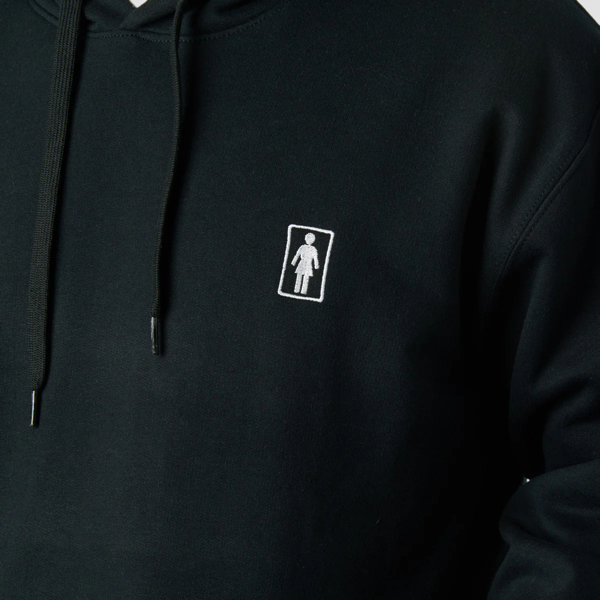 Girl Embroidered OG Pullover Hoodie Black - Image 2