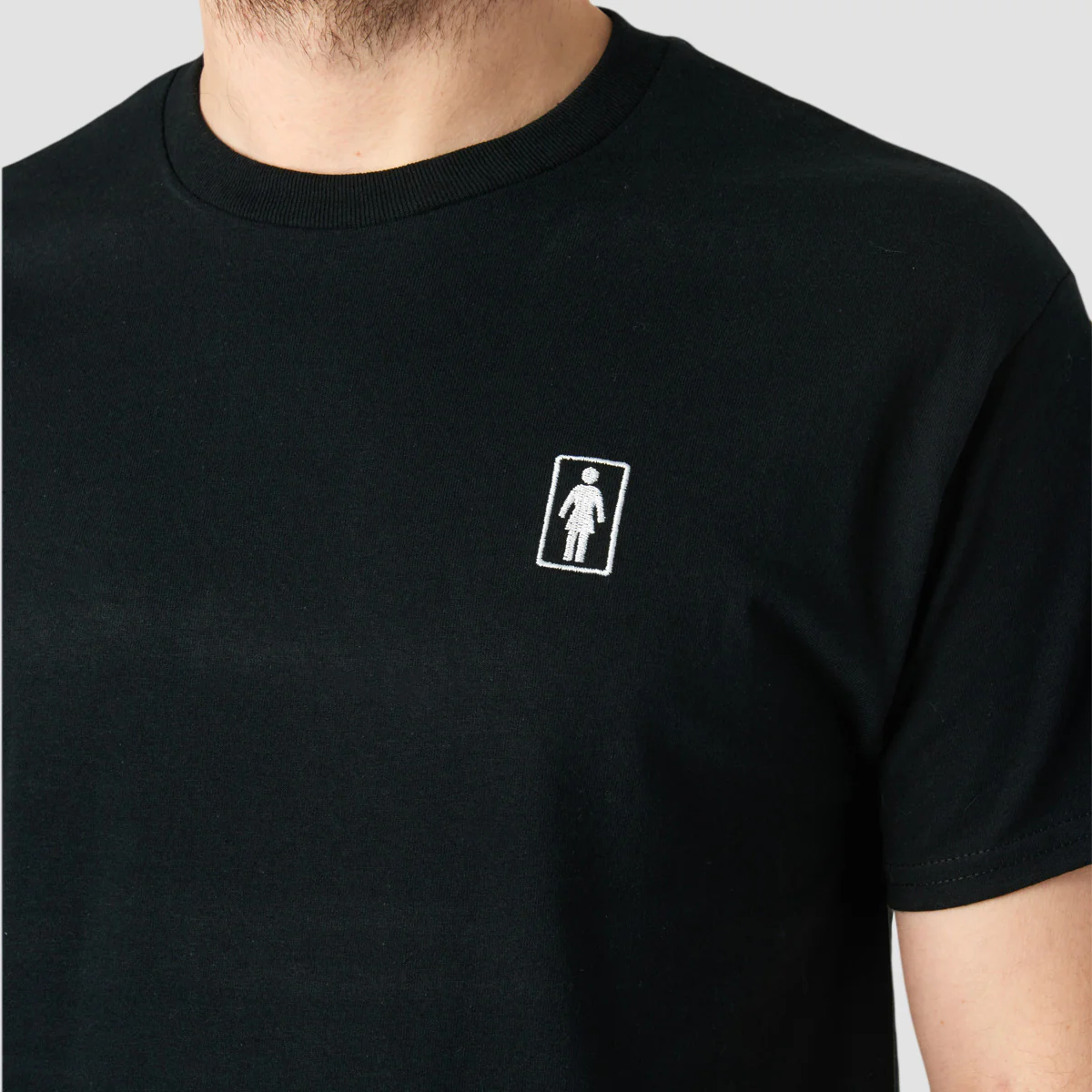Girl Embroidered OG T-Shirt Black - Image 2
