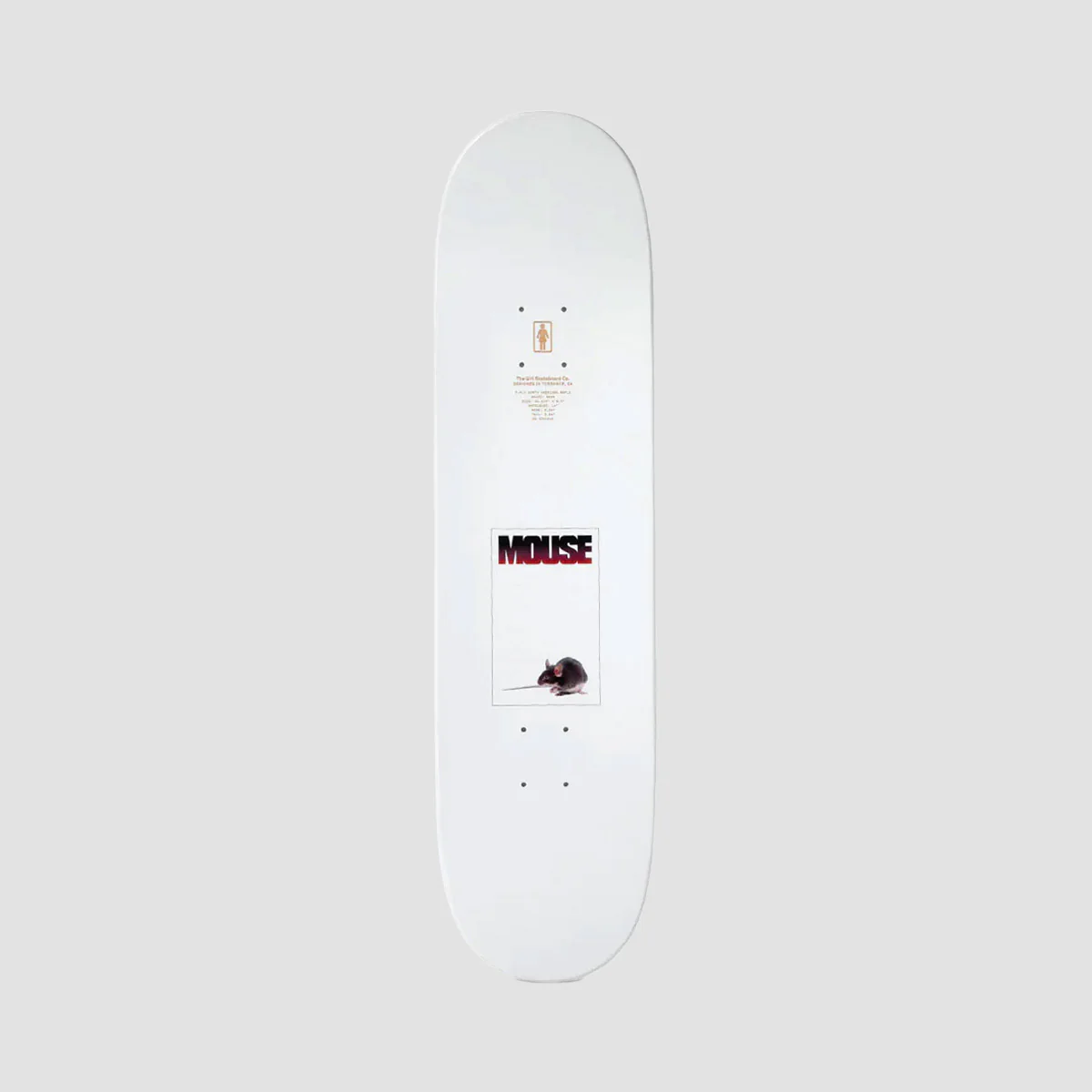 Girl Mouse Rick Howard Skateboard Deck - 8.25" - Image 2