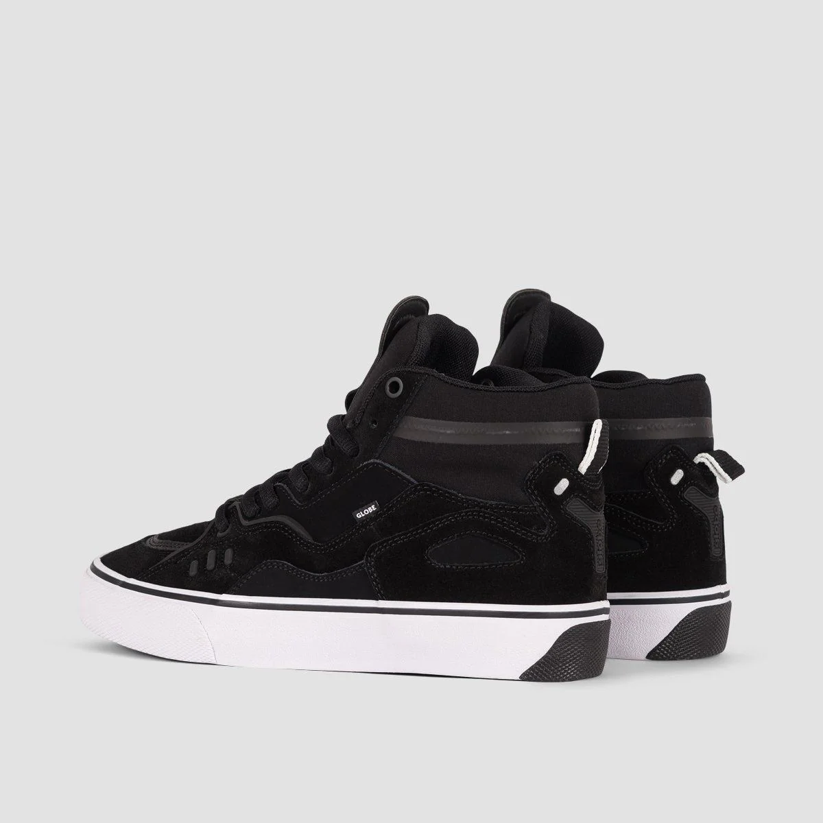 Globe Dimension High Top Shoes - Black/White/Gum - Image 3
