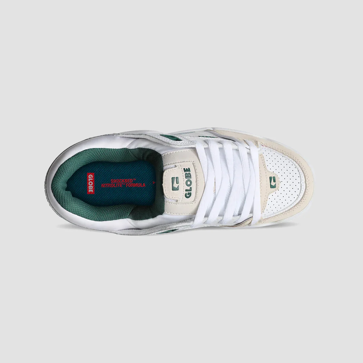 Globe Fusion Shoes - White/Green - Image 2