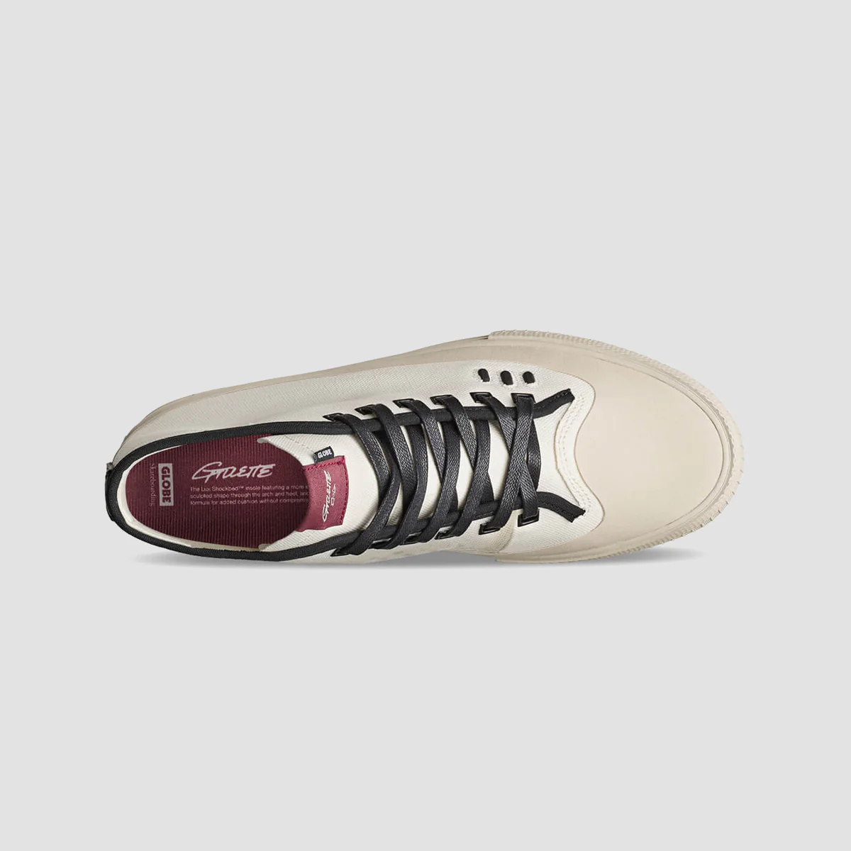 Globe Gillette Mid Top Shoes - Cream/Black - Image 2