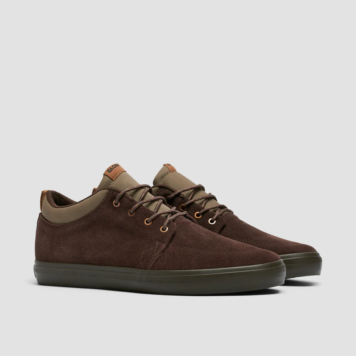 Globe GS Chukka Mid Top Shoes - Dark Oak/Dark Gum - Image 2