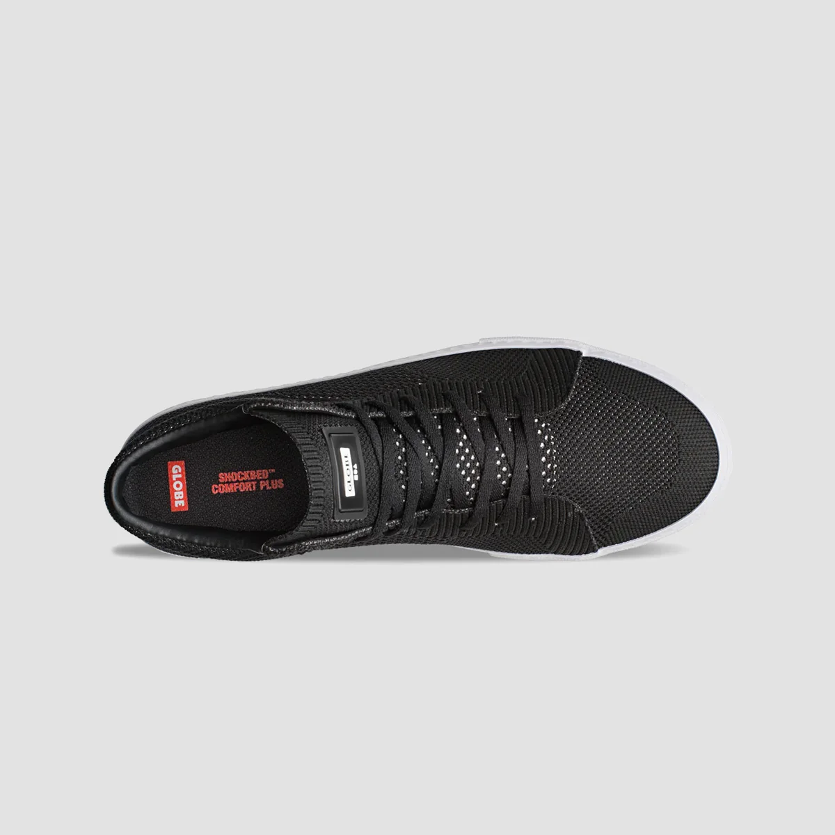 Globe LA Knit High Top Shoes - Black/White - Image 2
