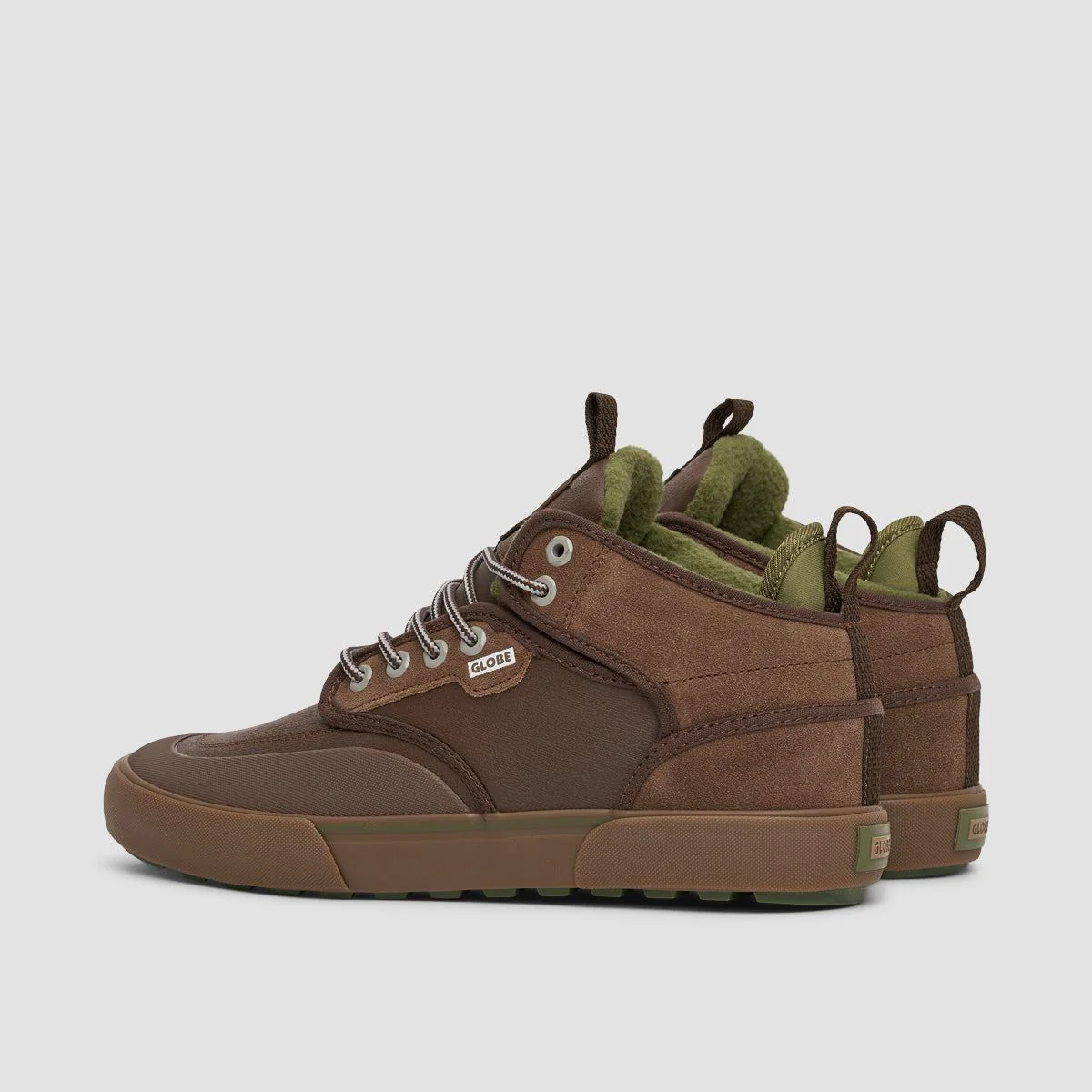 Globe Motley Mid Top Shoes - Chestnut/Olive/Summit - Image 3