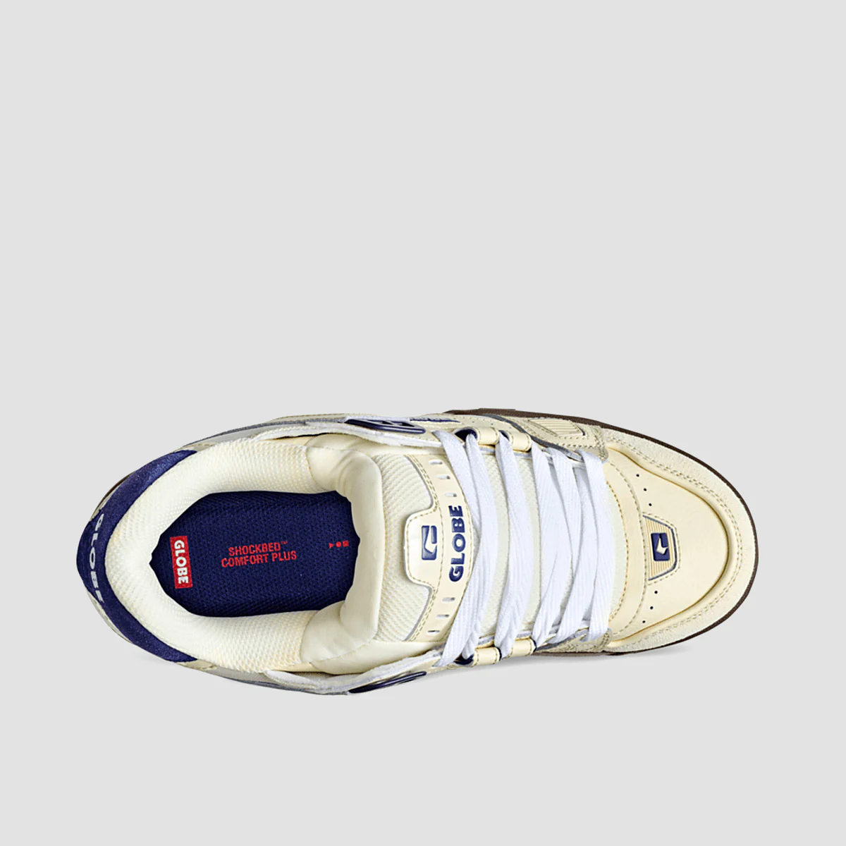Globe Sabre Shoes - Antique White/Blue - Image 2