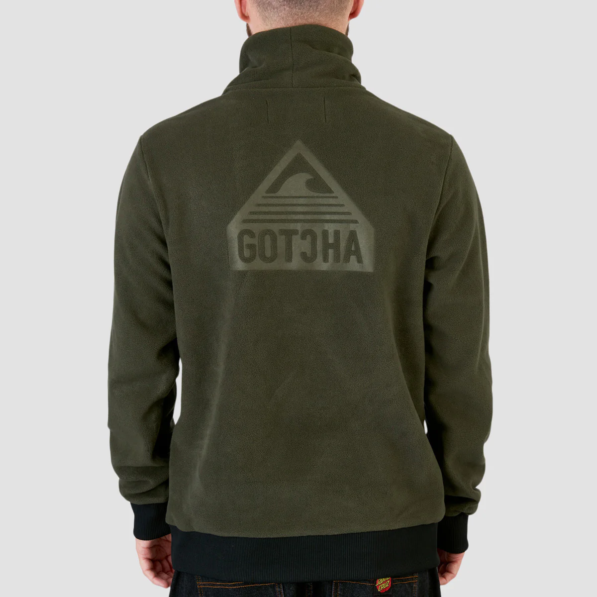Gotcha Funnel Neck Fleece Sweatshirt Forest Night - Image 2