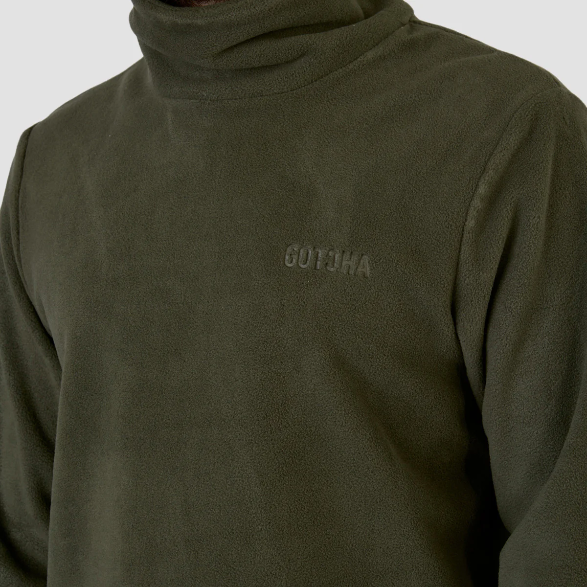 Gotcha Funnel Neck Fleece Sweatshirt Forest Night - Image 3