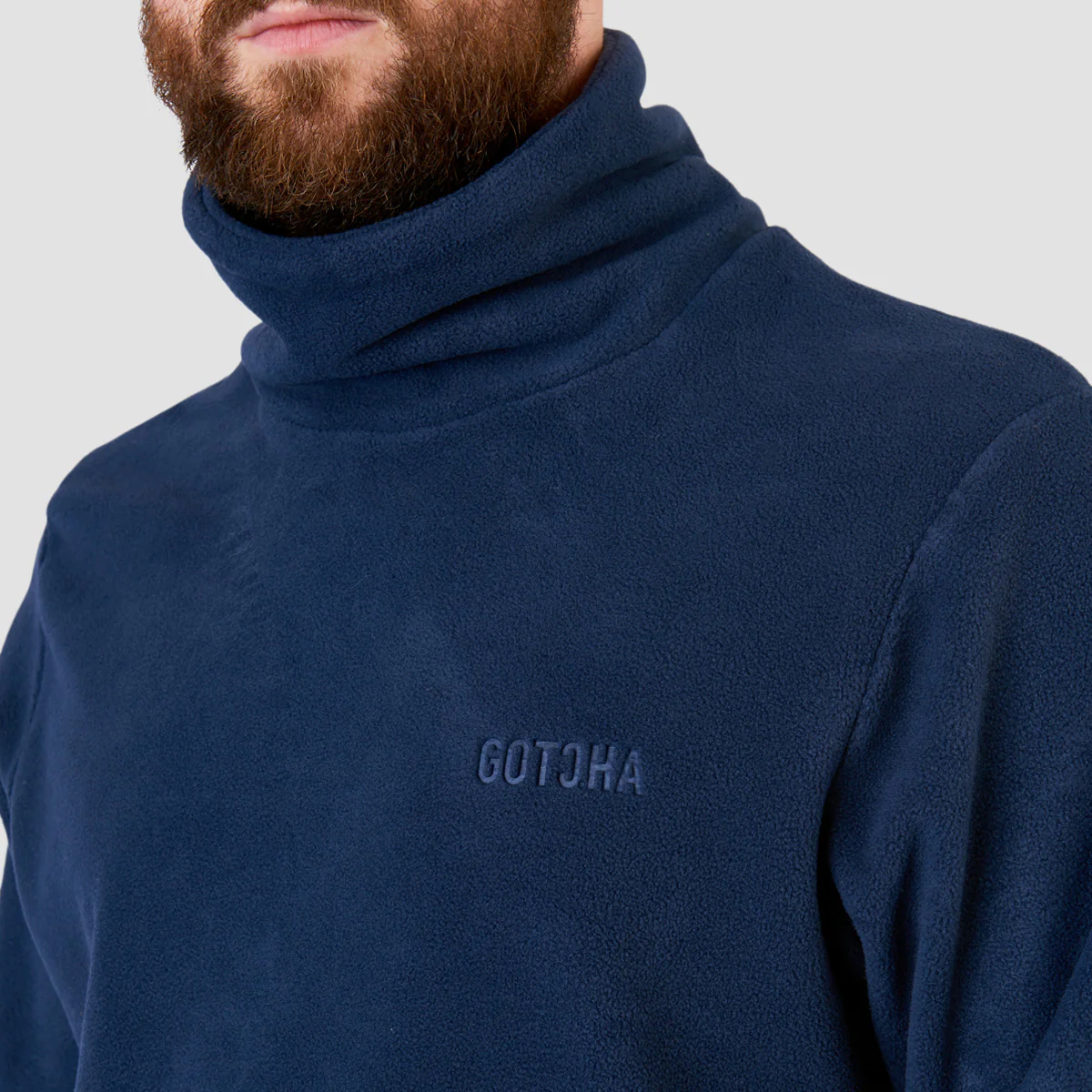 Gotcha Funnel Neck Fleece Sweatshirt Mood Indigo - Image 3