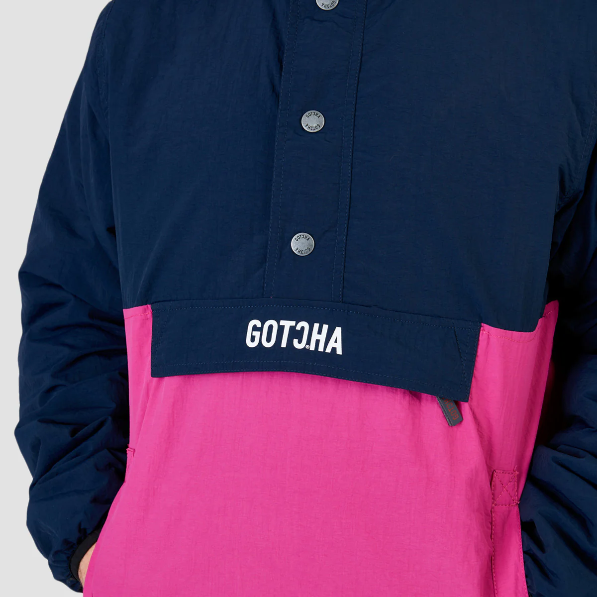Gotcha Winter 1/4 Zip Jacket Navy/Fuschia - Image 2