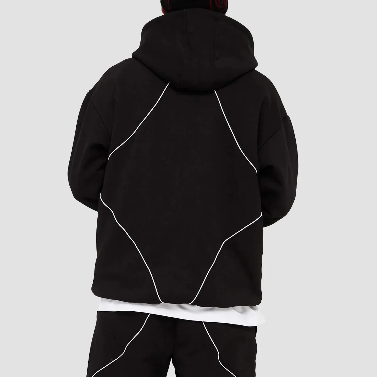 GVNMNT Exo Zip Hoodie Black/Red - Image 2