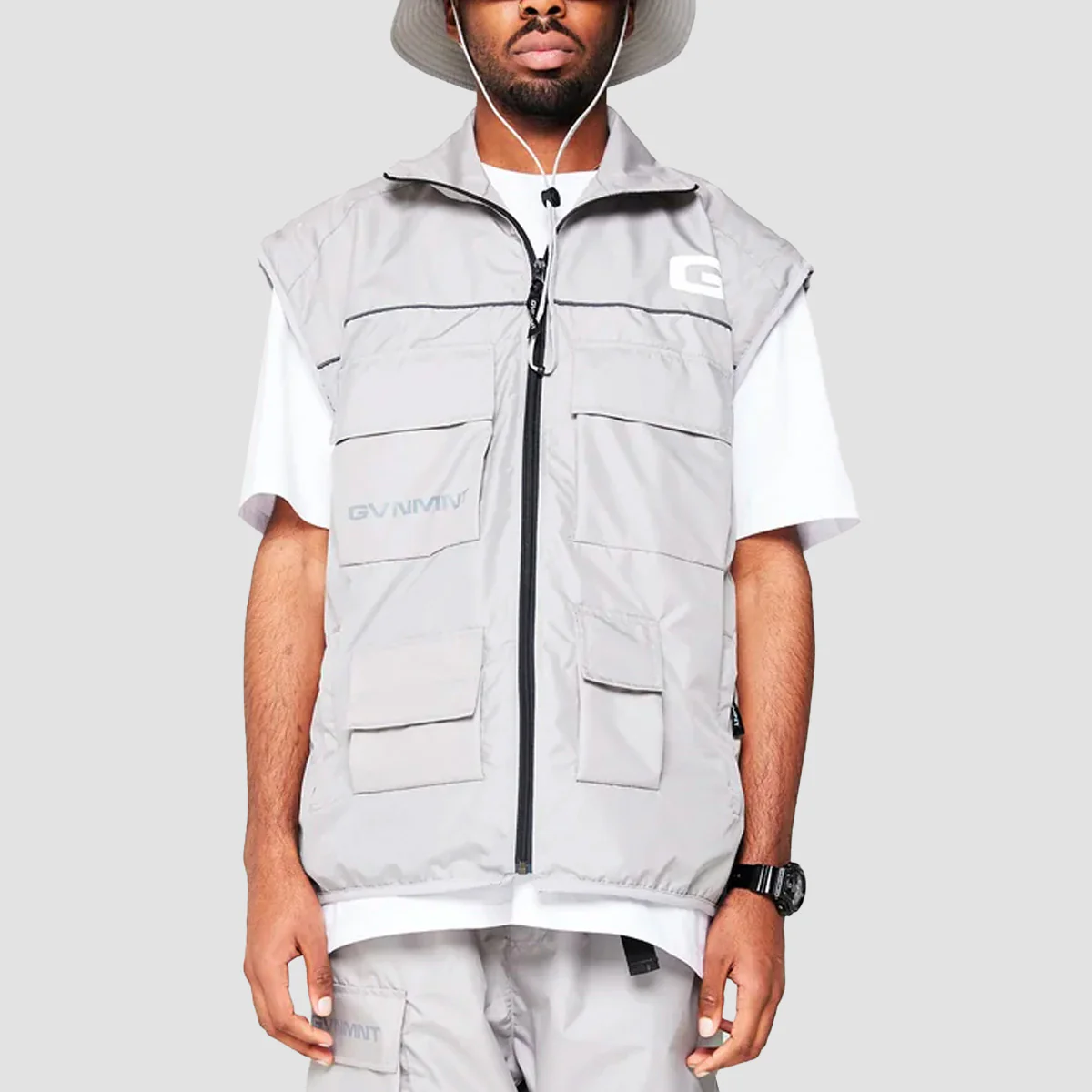 GVNMNT Hardwear 2 in 1 Jacket / Gilet Grey - Image 2