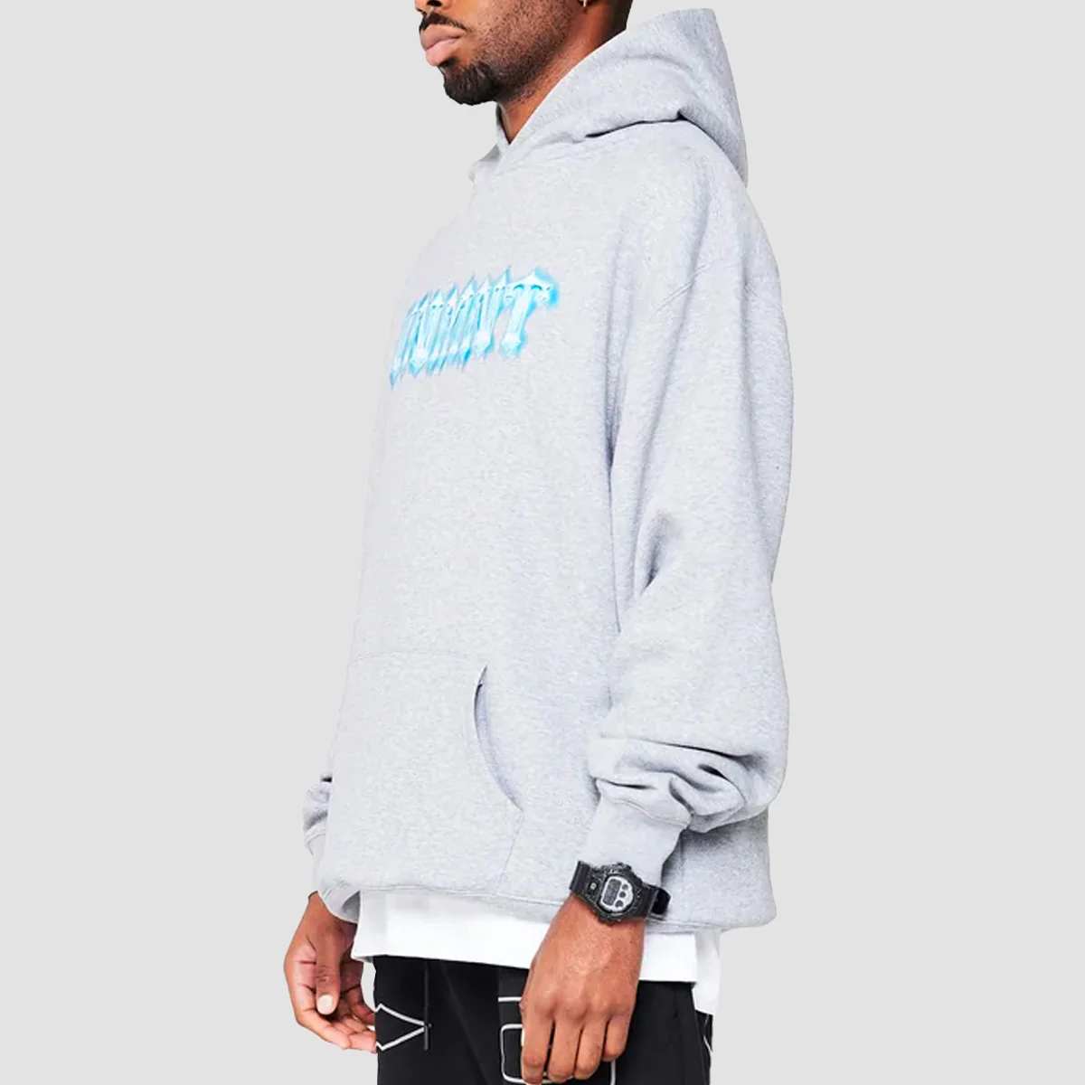 GVNMNT Ice Cold Pullover Hoodie Grey - Image 3