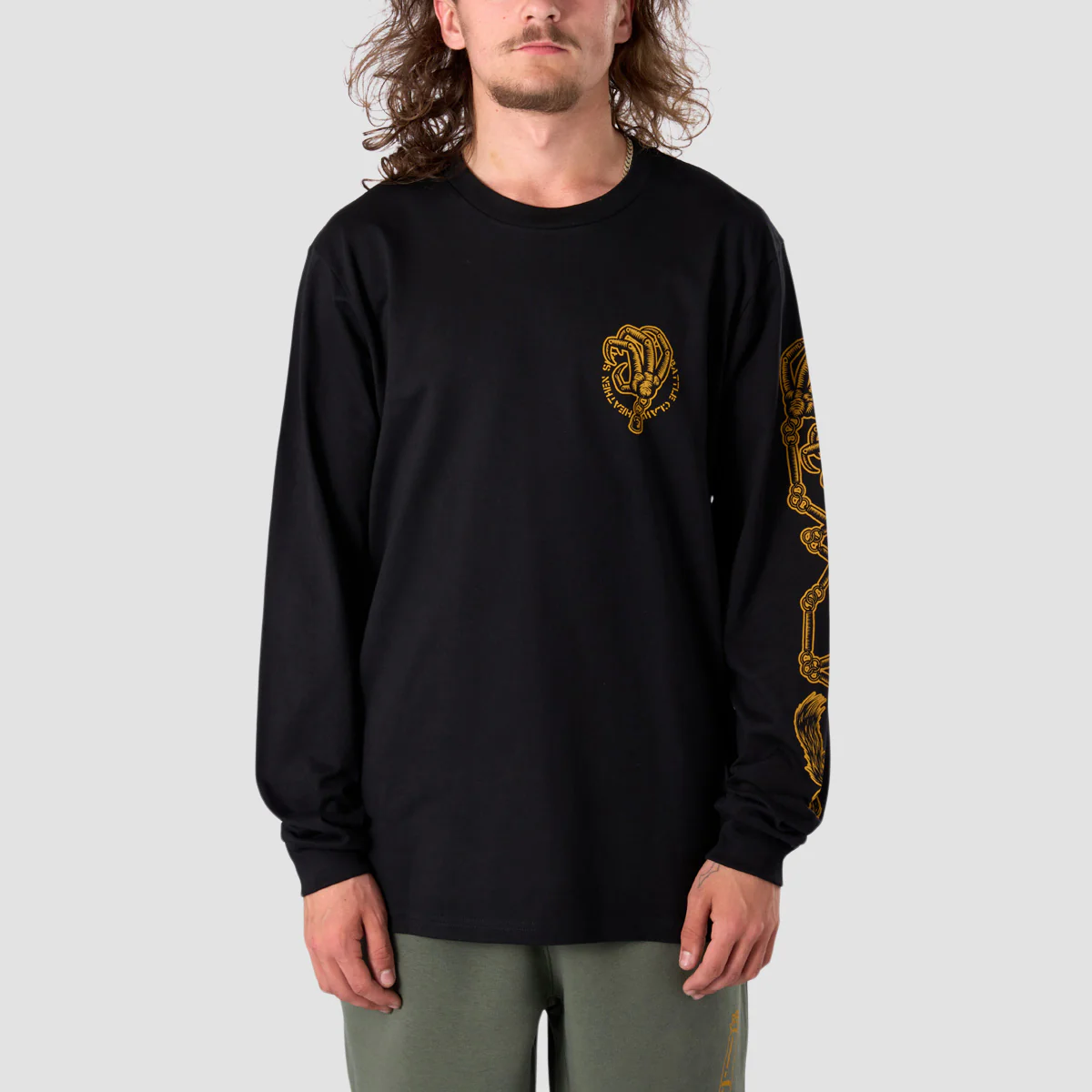 Heathen Battle Claw Longsleeve T-Shirt Black - Image 2