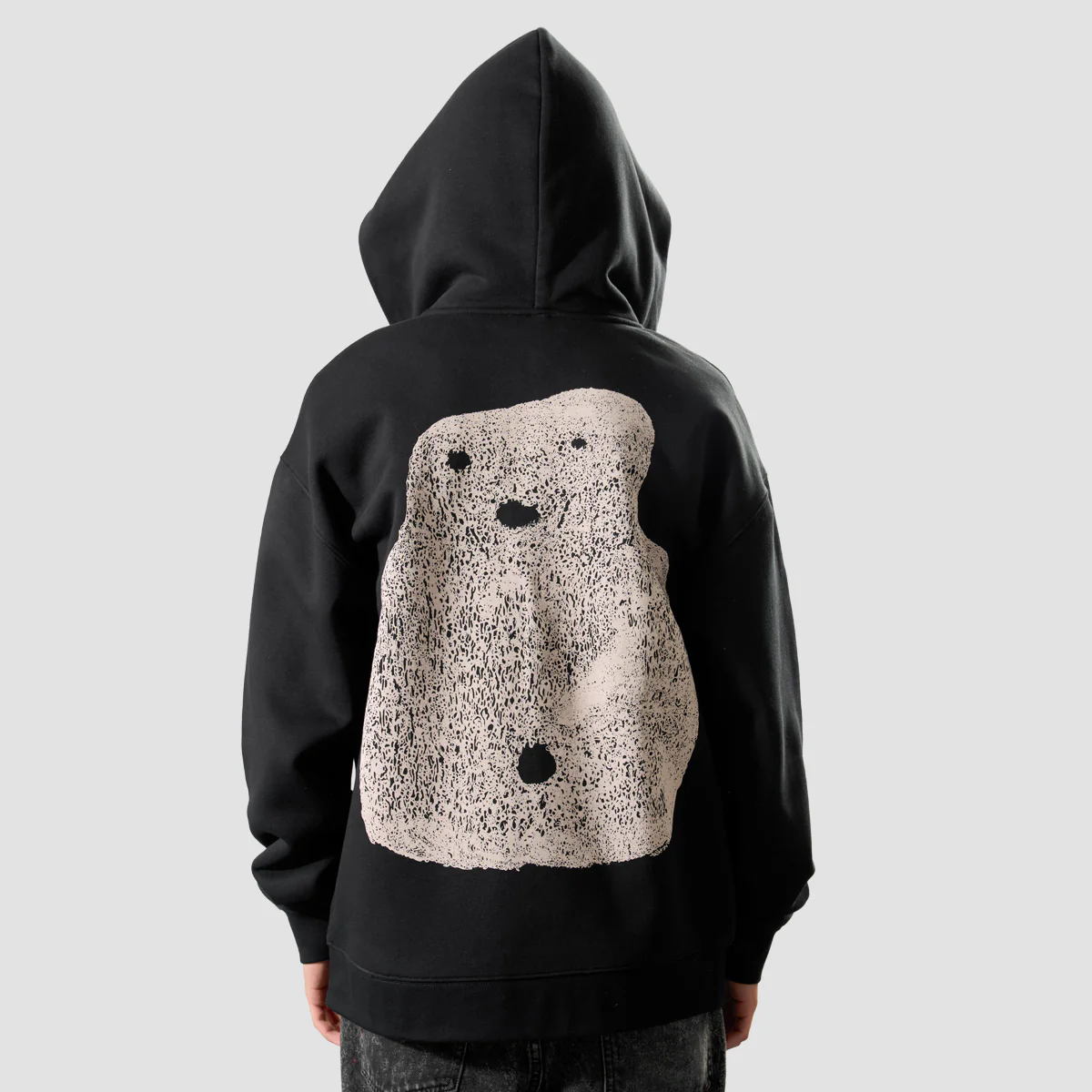 Heathen Buddo Relax Fit Zip Hoodie Black