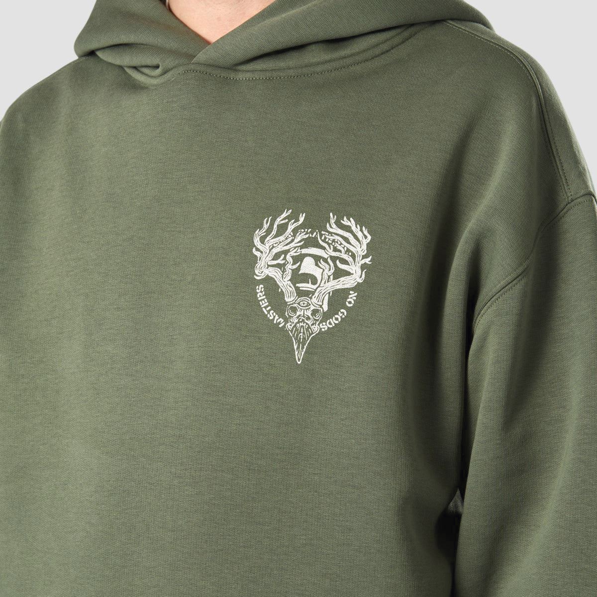 Heathen Ceronnous Mono Relax fit Pullover Hoodie Cypress - Image 5