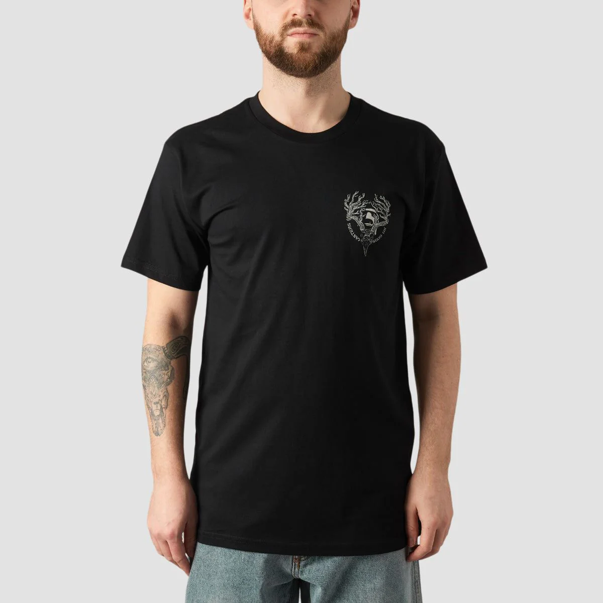 Heathen Ceronnous Mono T-Shirt Black - Image 2