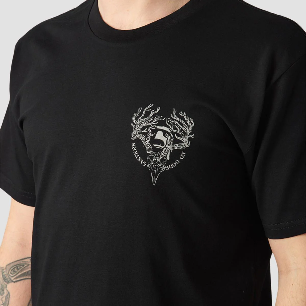 Heathen Ceronnous Mono T-Shirt Black - Image 3