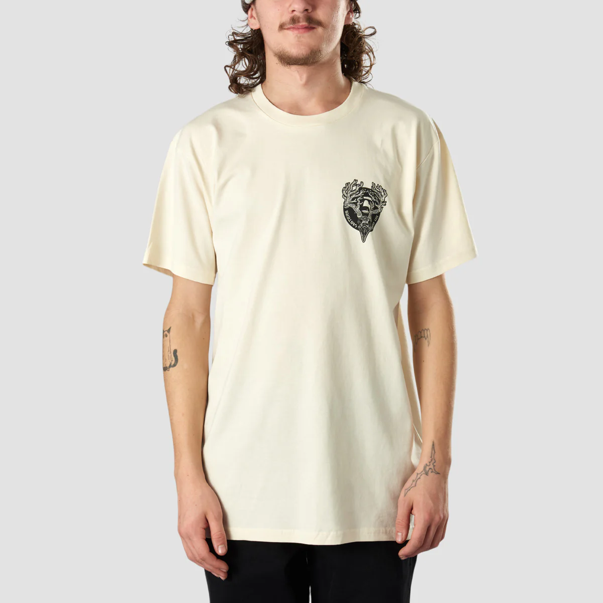 Heathen Ceronnous Mono T-Shirt Ecru - Image 2