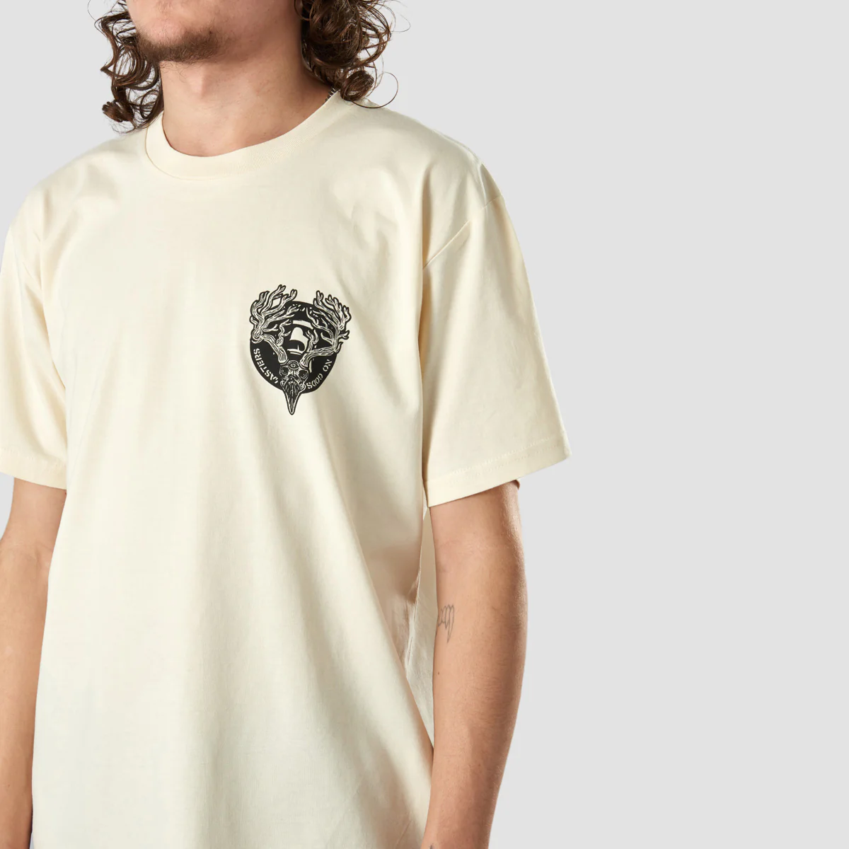 Heathen Ceronnous Mono T-Shirt Ecru - Image 3
