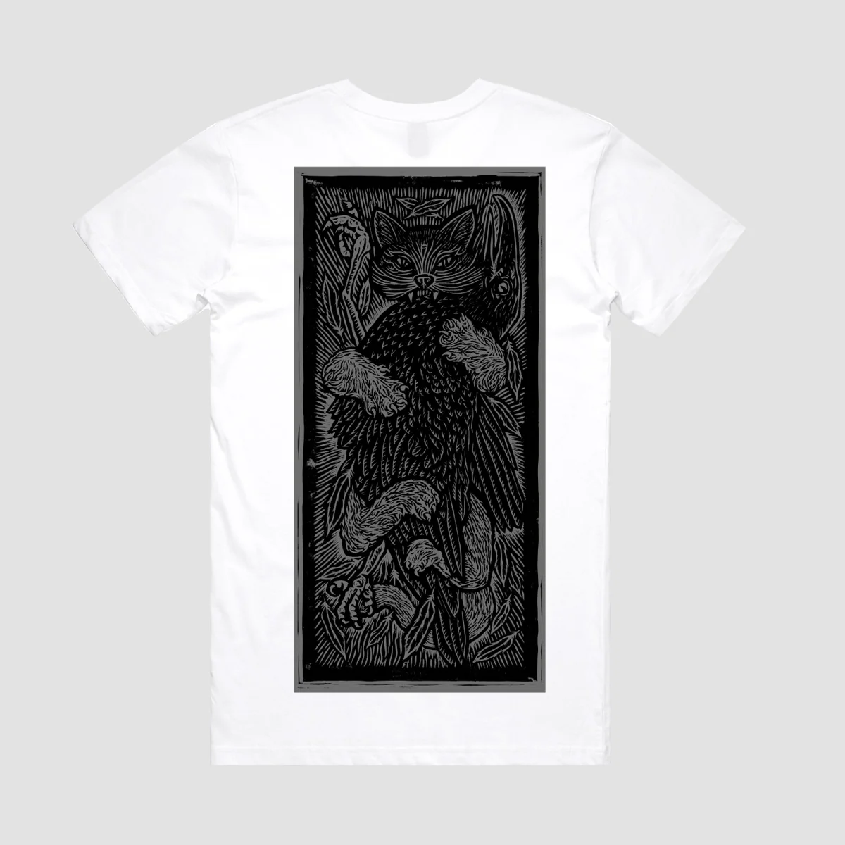 Heathen Crow Killer T-Shirt White - Image 4