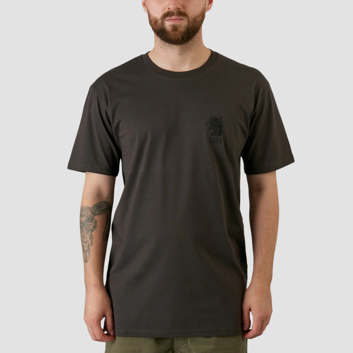 Heathen Devine Jam T-Shirt Coal - Image 2