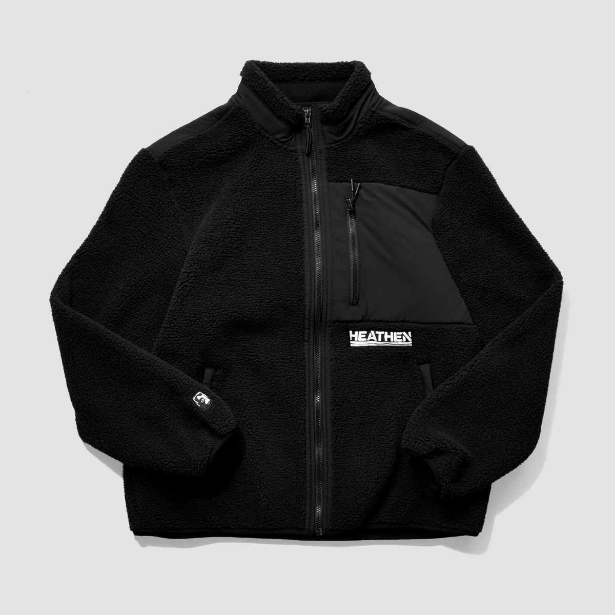 Heathen Hibernate Fleece Jacket Black - Image 4