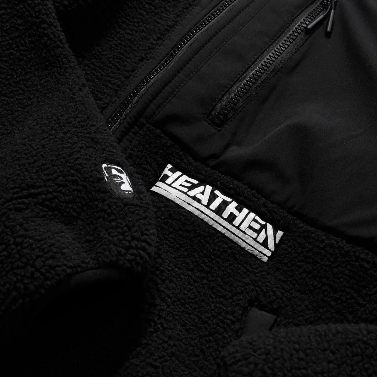 Heathen Hibernate Fleece Jacket Black - Image 6