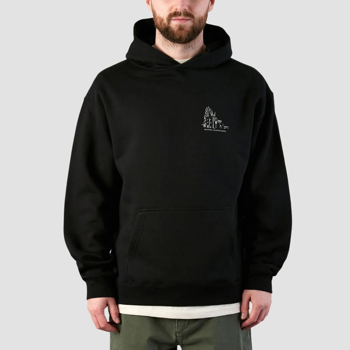 Heathen Lighthouse Pullover Hoodie Black - Image 2
