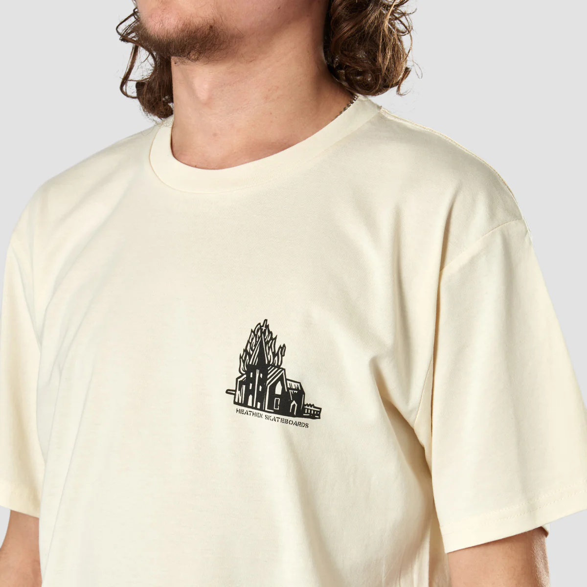 Heathen Lighthouse T-Shirt Ecru - Image 3