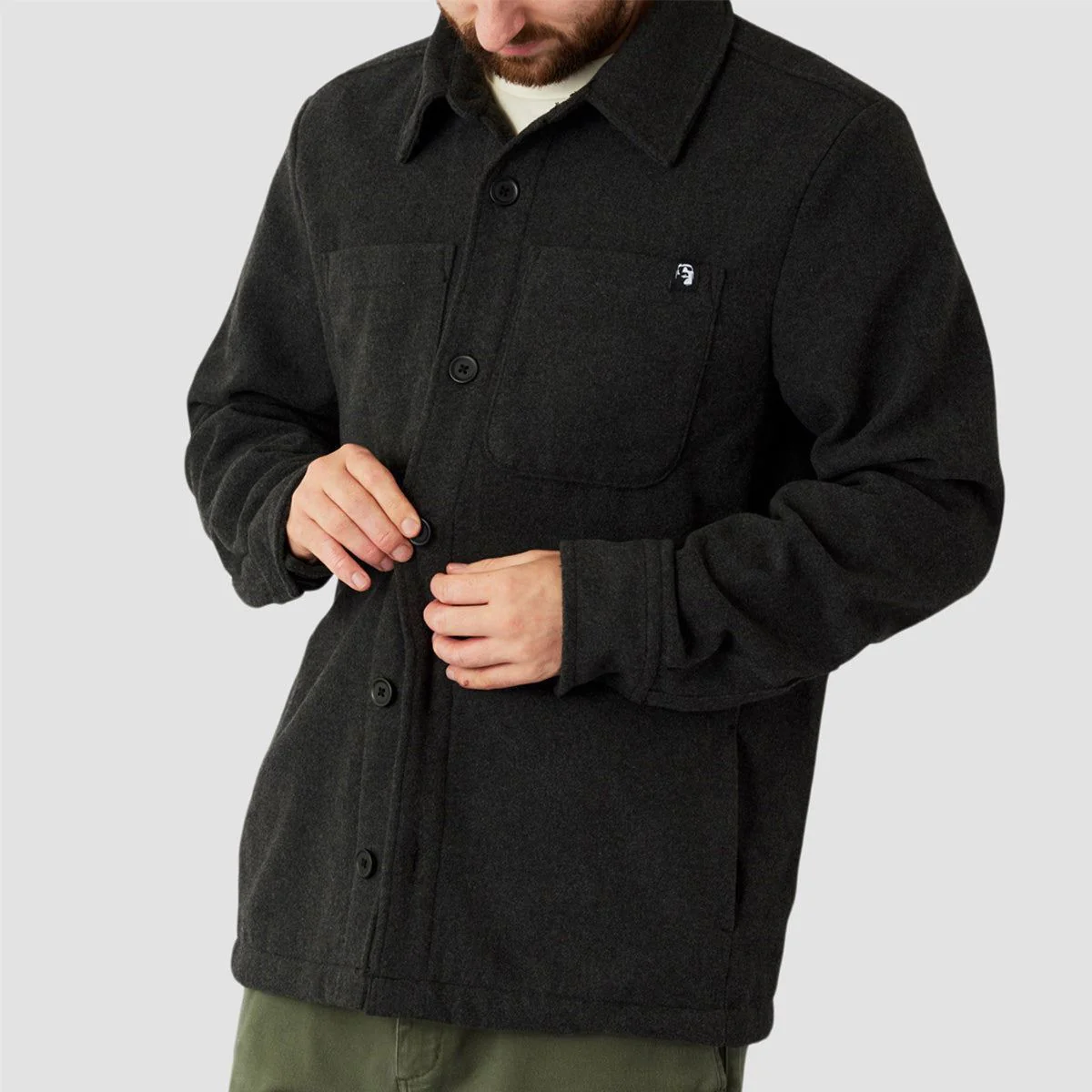 Heathen Sonacy Shirt Jacket Dark Sky Grey - Image 5