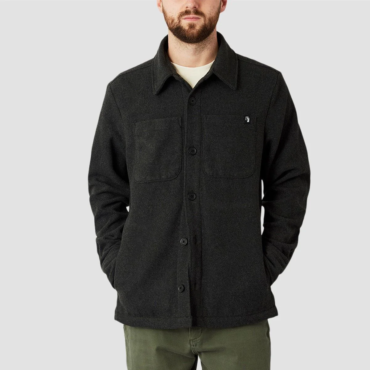 Heathen Sonacy Shirt Jacket Dark Sky Grey - Image 6